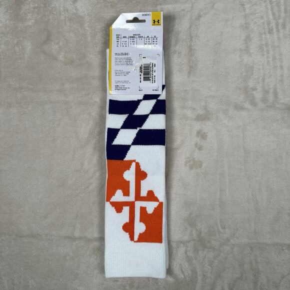NWT Under Armour UA Performance Sock White Run Baltimore Maryland Medium 7-10.5 - Picture 4 of 6